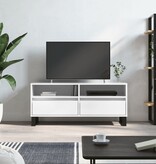 VidaXL Tv-meubel 100x34,5x44,5 cm bewerkt hout hoogglans wit