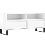 VidaXL Tv-meubel 100x34,5x44,5 cm bewerkt hout hoogglans wit