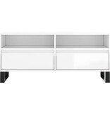 VidaXL Tv-meubel 100x34,5x44,5 cm bewerkt hout hoogglans wit
