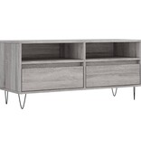 VidaXL Tv-meubel 100x34,5x44,5 cm bewerkt hout grijs sonoma eikenkleur