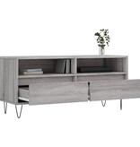 VidaXL Tv-meubel 100x34,5x44,5 cm bewerkt hout grijs sonoma eikenkleur