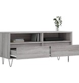 vidaXL Tv-meubel 100x34,5x44,5 cm bewerkt hout grijs sonoma eikenkleur