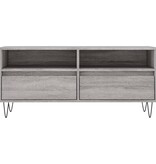 VidaXL Tv-meubel 100x34,5x44,5 cm bewerkt hout grijs sonoma eikenkleur
