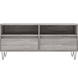 vidaXL Tv-meubel 100x34,5x44,5 cm bewerkt hout grijs sonoma eikenkleur