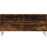 vidaXL Tv-meubel 100x34,5x44,5 cm bewerkt hout gerookt eikenkleurig