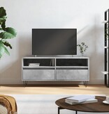VidaXL Tv-meubel 100x34,5x44,5 cm bewerkt hout betongrijs