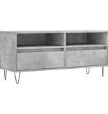 VidaXL Tv-meubel 100x34,5x44,5 cm bewerkt hout betongrijs