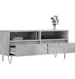 VidaXL Tv-meubel 100x34,5x44,5 cm bewerkt hout betongrijs
