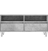 VidaXL Tv-meubel 100x34,5x44,5 cm bewerkt hout betongrijs