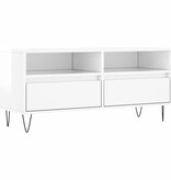 VidaXL Tv-meubel 100x34,5x44,5 cm bewerkt hout hoogglans wit