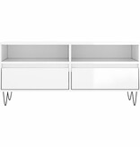 VidaXL Tv-meubel 100x34,5x44,5 cm bewerkt hout hoogglans wit