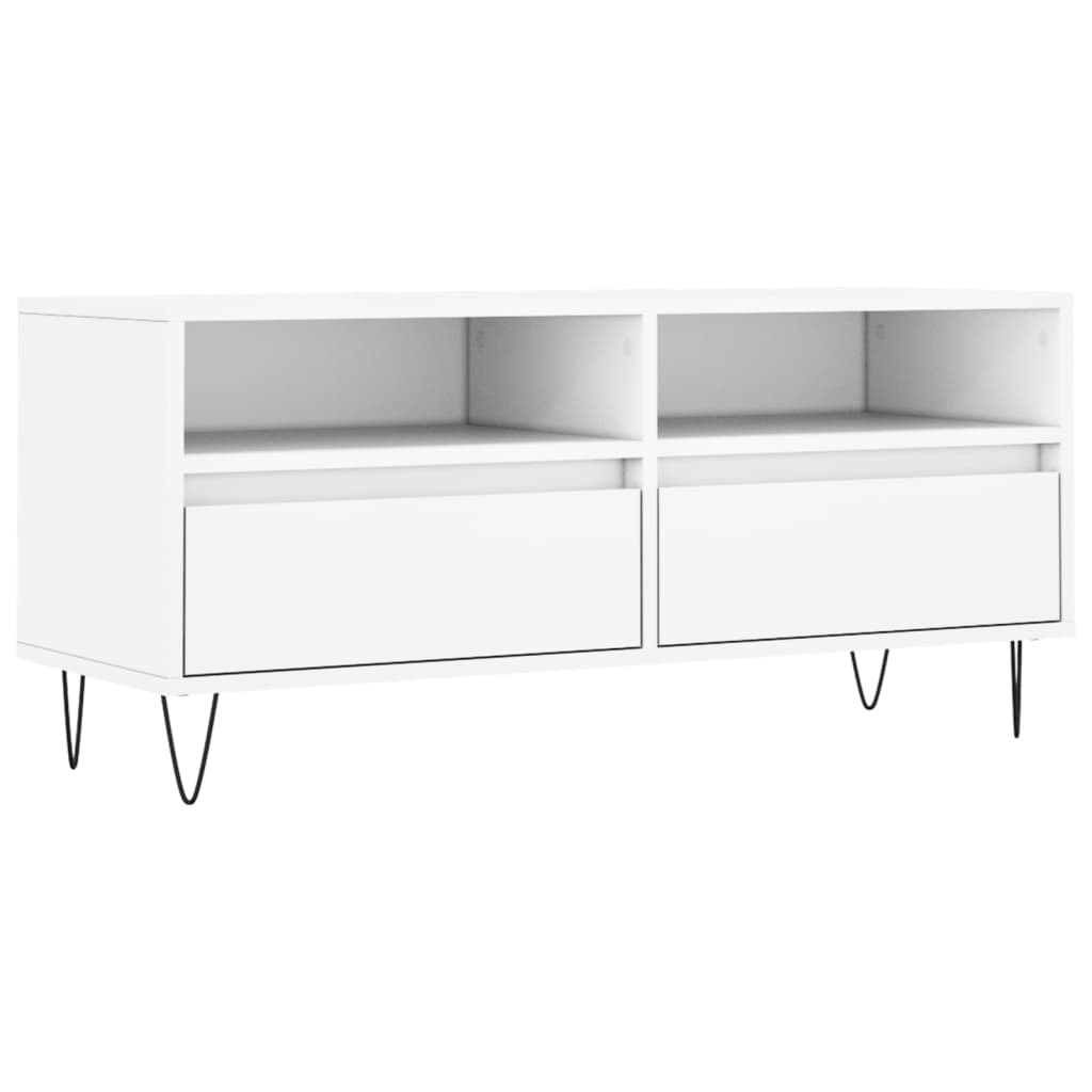 VidaXL Tv-meubel 100x34,5x44,5 cm bewerkt hout wit