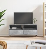 VidaXL Tv-meubel 100x34,5x44,5 cm bewerkt hout betongrijs