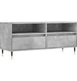 VidaXL Tv-meubel 100x34,5x44,5 cm bewerkt hout betongrijs