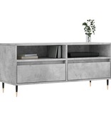 VidaXL Tv-meubel 100x34,5x44,5 cm bewerkt hout betongrijs