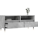 VidaXL Tv-meubel 100x34,5x44,5 cm bewerkt hout betongrijs