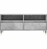 VidaXL Tv-meubel 100x34,5x44,5 cm bewerkt hout betongrijs