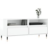 VidaXL Tv-meubel 100x34,5x44,5 cm bewerkt hout hoogglans wit
