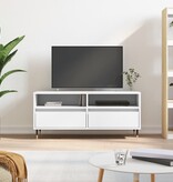 VidaXL Tv-meubel 100x34,5x44,5 cm bewerkt hout wit