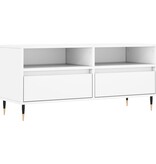 VidaXL Tv-meubel 100x34,5x44,5 cm bewerkt hout wit