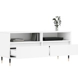 VidaXL Tv-meubel 100x34,5x44,5 cm bewerkt hout wit