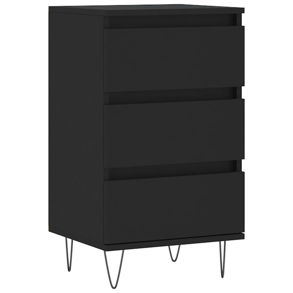 VidaXL Dressoir 40x35x70 cm bewerkt hout zwart