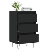 VidaXL Dressoir 40x35x70 cm bewerkt hout zwart