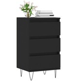 VidaXL Dressoir 40x35x70 cm bewerkt hout zwart