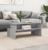 VidaXL Salontafel 90x55x42,5 cm bewerkt hout grijs sonoma eikenkleur