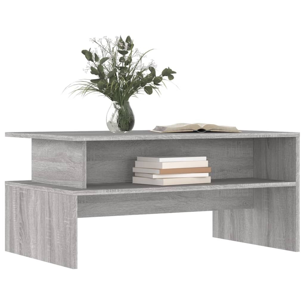 VidaXL Salontafel 90x55x42,5 cm bewerkt hout grijs sonoma eikenkleur