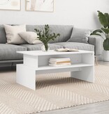 VidaXL Salontafel 90x55x42,5 cm bewerkt hout wit