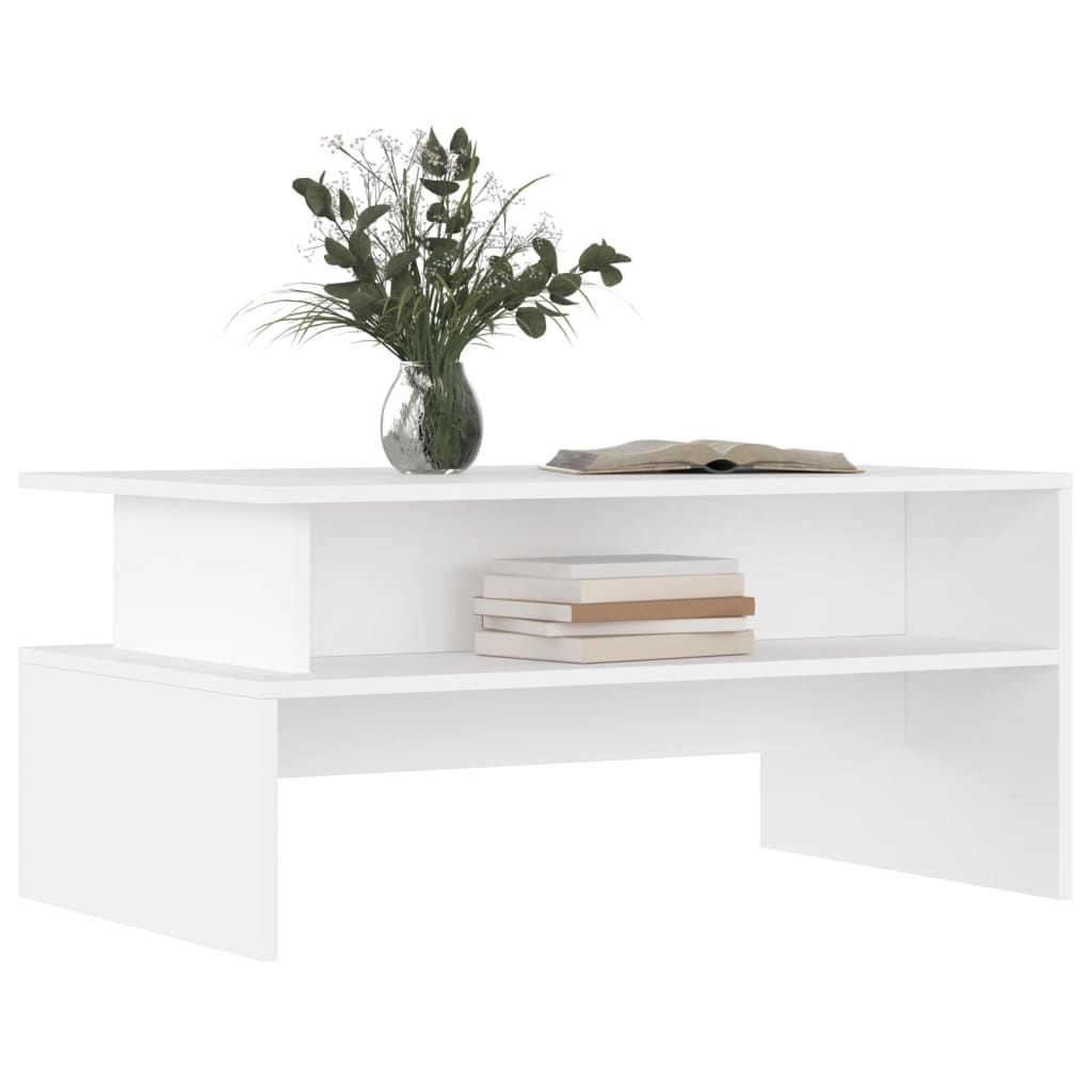 VidaXL Salontafel 90x55x42,5 cm bewerkt hout wit