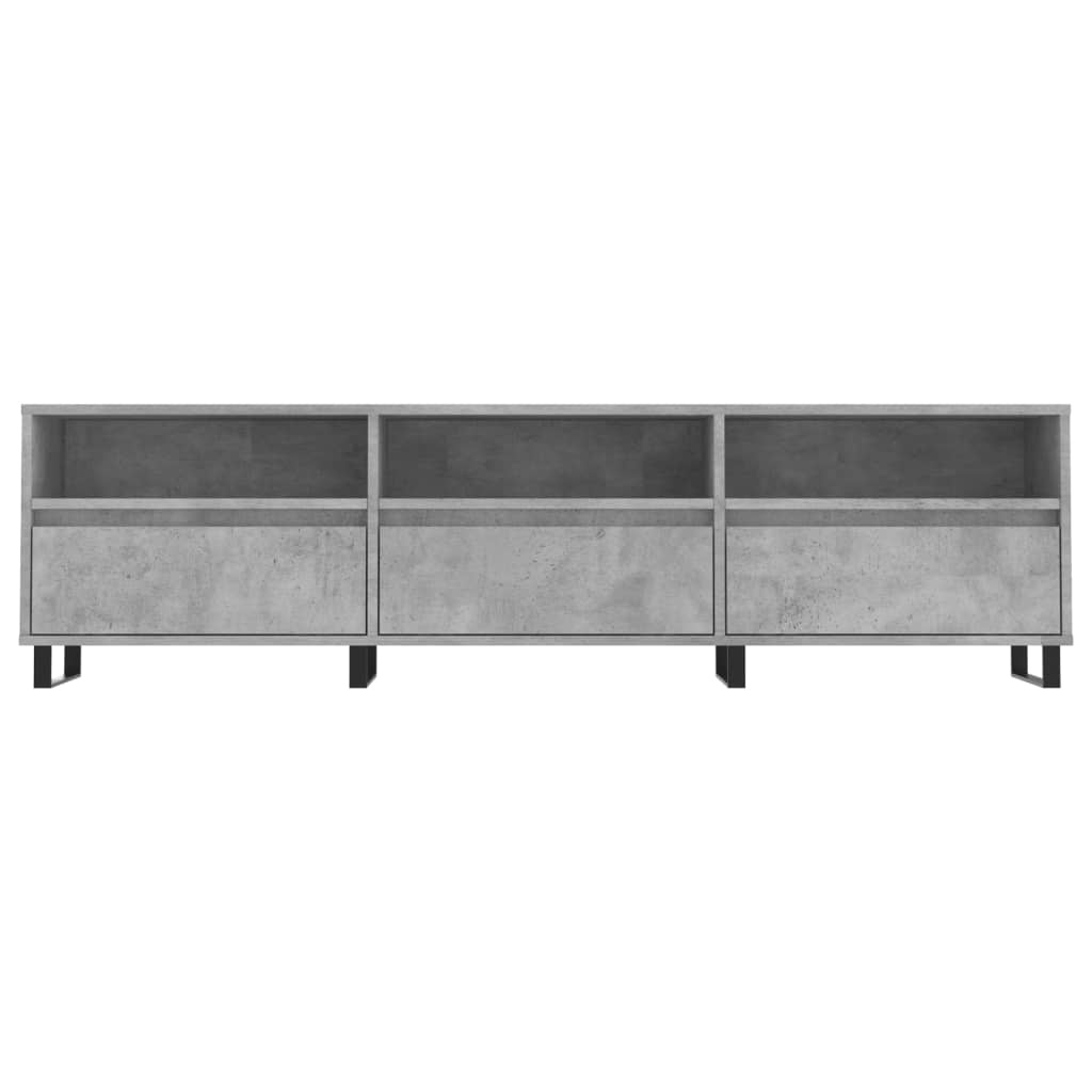 vidaXL Tv-meubel 150x30x44,5 cm bewerkt hout betongrijs