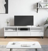 VidaXL Tv-meubel 150x30x44,5 cm bewerkt hout hoogglans wit