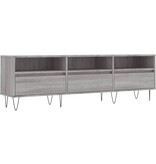 vidaXL Tv-meubel 150x30x44,5 cm bewerkt hout grijs sonoma eikenkleurig