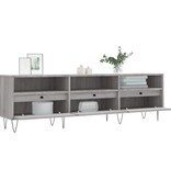 vidaXL Tv-meubel 150x30x44,5 cm bewerkt hout grijs sonoma eikenkleurig