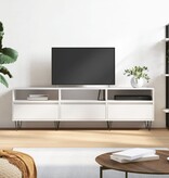 VidaXL Tv-meubel 150x30x44,5 cm bewerkt hout wit