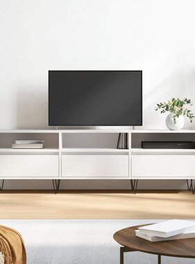 VidaXL Tv-meubel 150x30x44,5 cm bewerkt hout wit