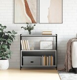 VidaXL Boekenrek 80x30x78,5 cm bewerkt hout en ijzer grijs sonoma