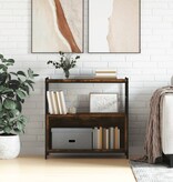 VidaXL Boekenrek 80x30x78,5 cm bewerkt hout en ijzer gerookt eiken