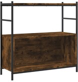 VidaXL Boekenrek 80x30x78,5 cm bewerkt hout en ijzer gerookt eiken
