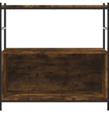 VidaXL Boekenrek 80x30x78,5 cm bewerkt hout en ijzer gerookt eiken