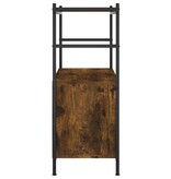 VidaXL Boekenrek 80x30x78,5 cm bewerkt hout en ijzer gerookt eiken