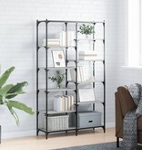 VidaXL Boekenrek 100x32x170 cm bewerkt hout en ijzer grijs sonoma