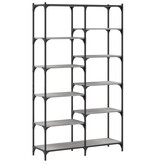 VidaXL Boekenrek 100x32x170 cm bewerkt hout en ijzer grijs sonoma