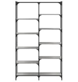 VidaXL Boekenrek 100x32x170 cm bewerkt hout en ijzer grijs sonoma