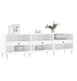 VidaXL Tv-meubel 150x30x44,5 cm bewerkt hout hoogglans wit