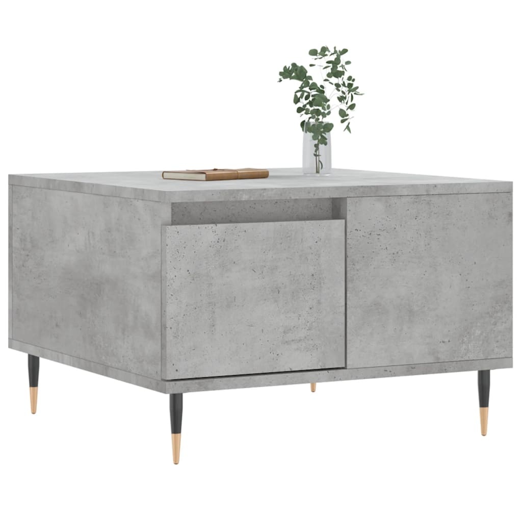 VidaXL Salontafel 55x55x36,5 cm bewerkt hout betongrijs