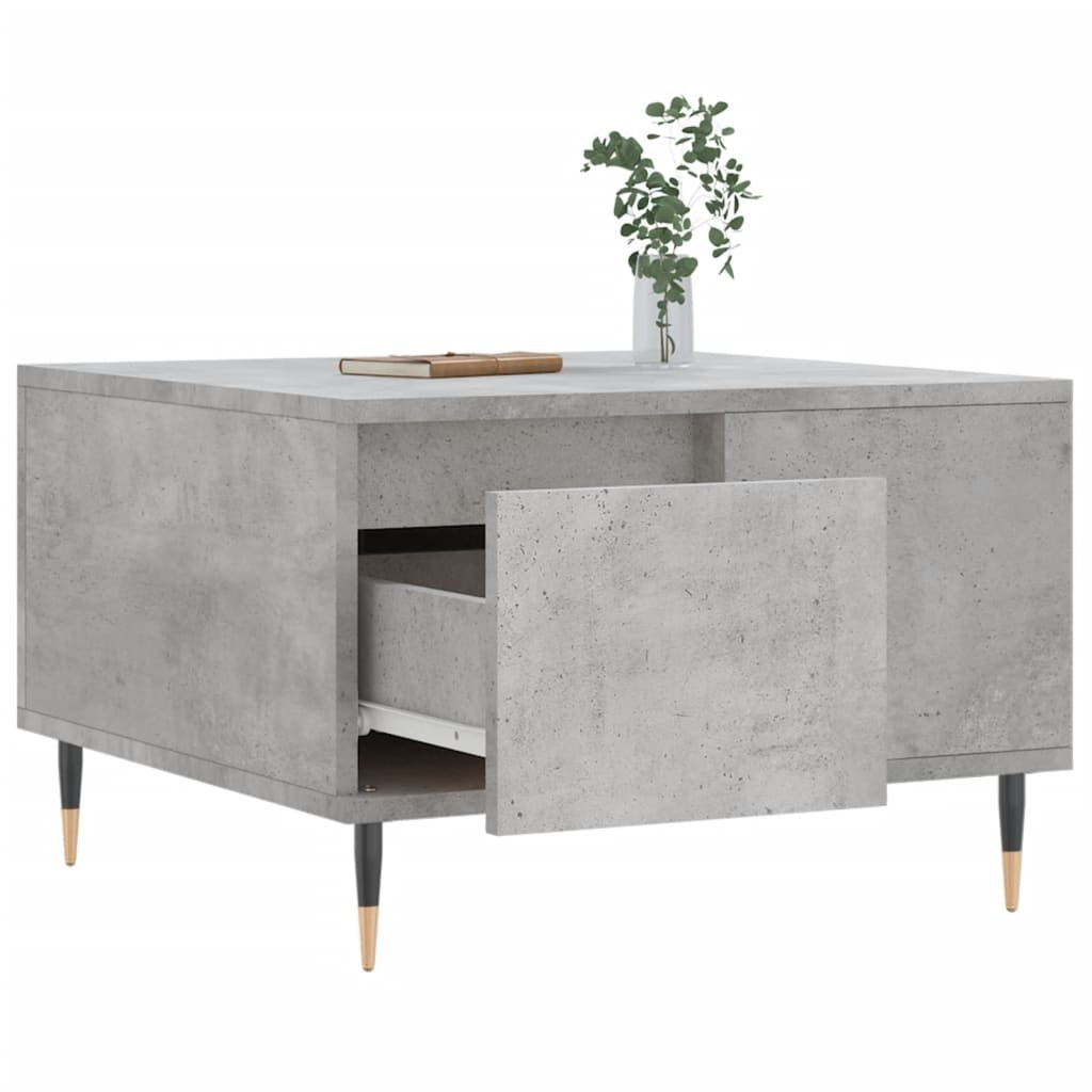 VidaXL Salontafel 55x55x36,5 cm bewerkt hout betongrijs