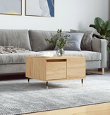 VidaXL Salontafel 55x55x36,5 cm bewerkt hout sonoma eikenkleurig